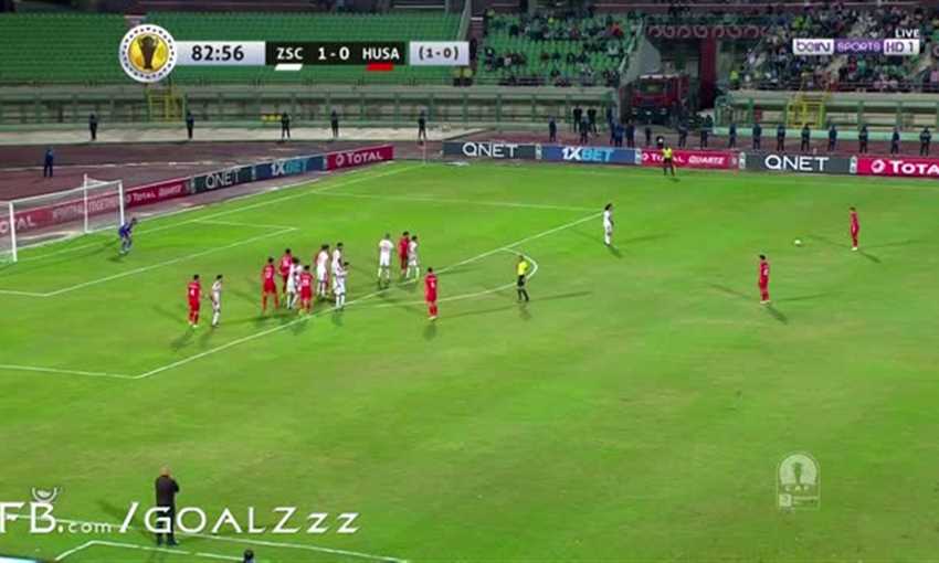 اللقطة الجدلية في لقاء الزمالك وحسنية أغادير  اللقطة الجدلية في لقاء الزمالك وحسنية أغادير