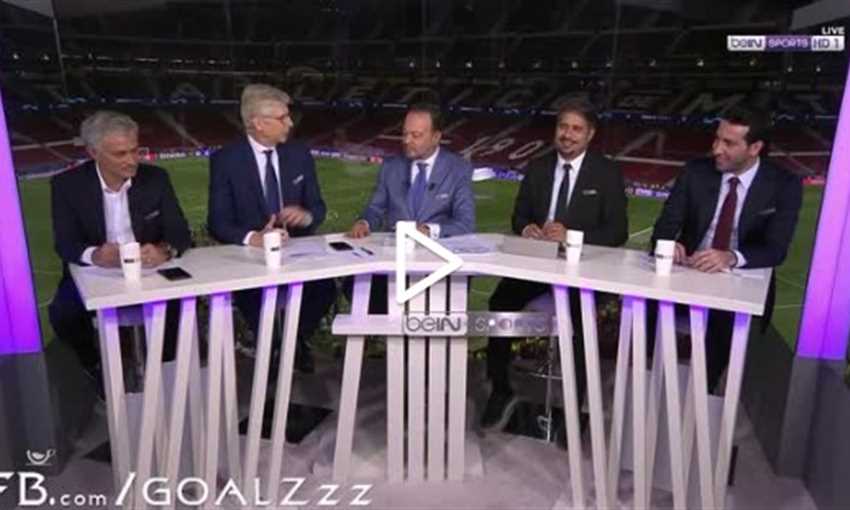 فينجر ومورينيو يمازحان أبو تريكة فينجر ومورينيو يمازحان أبو تريكة