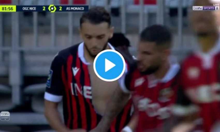 لقطة الأسبوع.. لاعب نيس يمزق قميصه بعد إهدار ركلة جزاء لقطة الأسبوع.. لاعب نيس يمزق قميصه بعد إهدار ركلة جزاء