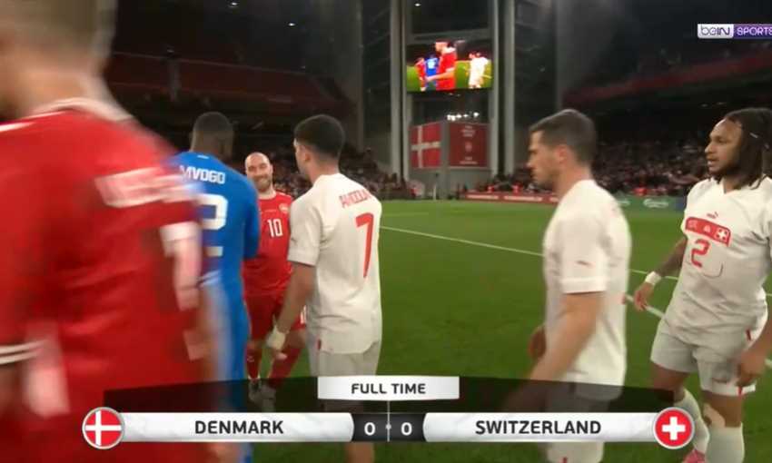 ملخص تعادل الدنمارك مع سويسرا 0-0 (ودي) ملخص تعادل الدنمارك مع سويسرا 0-0 (ودي)