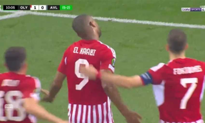 هدف أولمبياكوس الأول ضد أستون فيلا - أيوب الكعبي (الدوري المؤتمر) هدف أولمبياكوس الأول ضد أستون فيلا - أيوب الكعبي (الدوري المؤتمر)