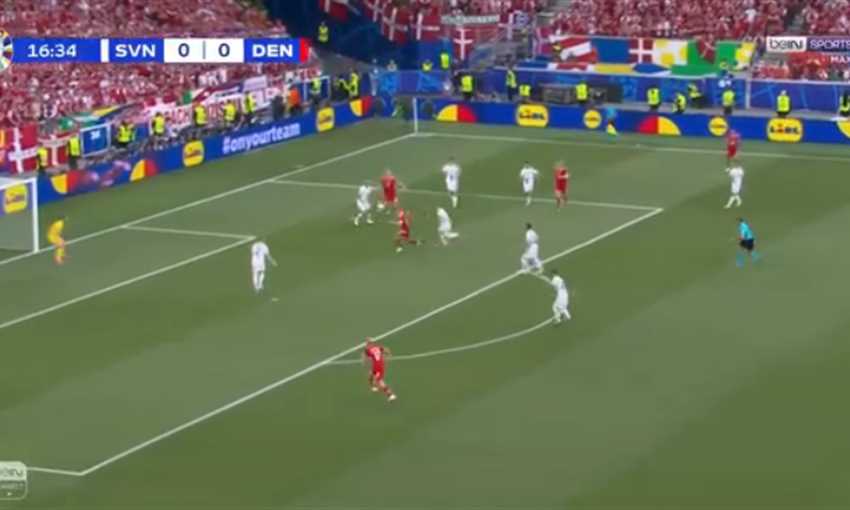 هدف الدنمارك الأول أمام سلوفينيا - كريستيان إريكسن (يورو 2024) هدف الدنمارك الأول أمام سلوفينيا - كريستيان إريكسن (يورو 2024)