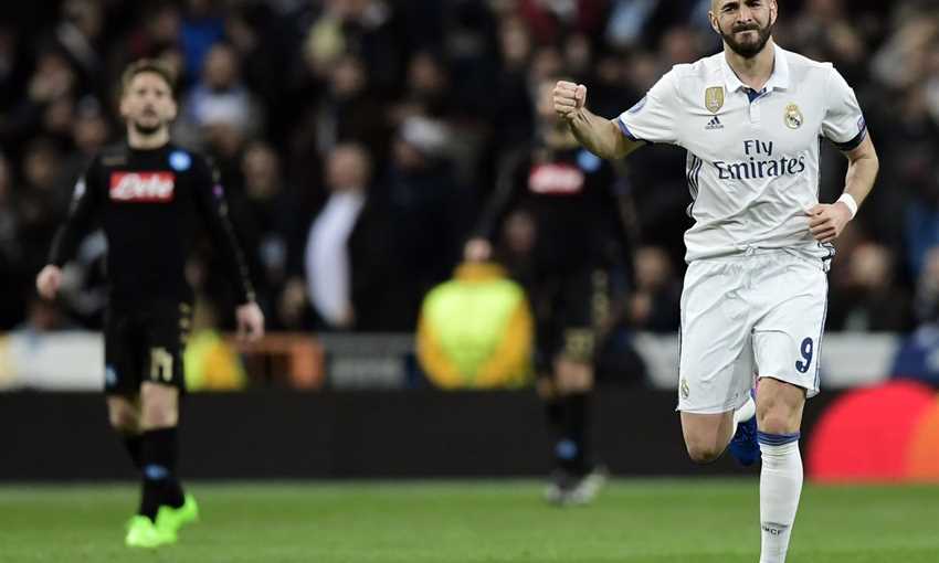 ريال مدريد - نابولي كريم بنزيمة