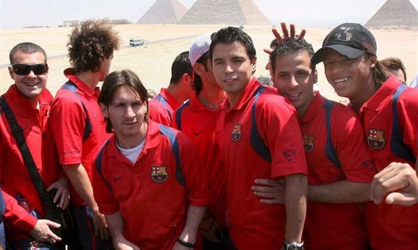 زيارة ميسي إلى مصر مع برشلونة في 2007