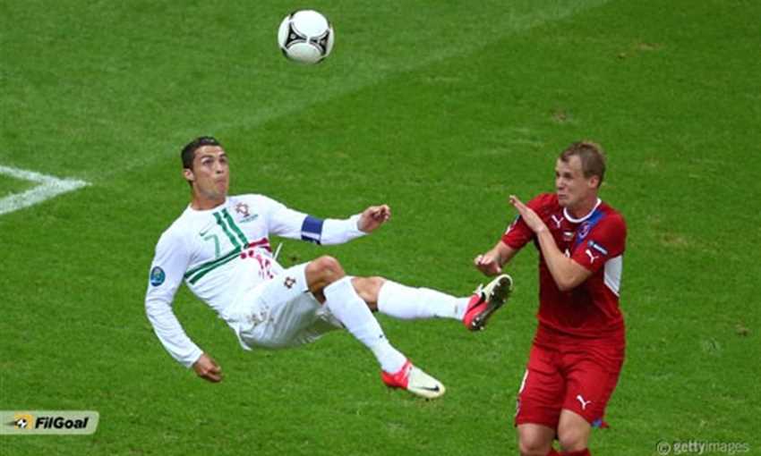 البرتغال التشيك يورو2012 رونالدو
