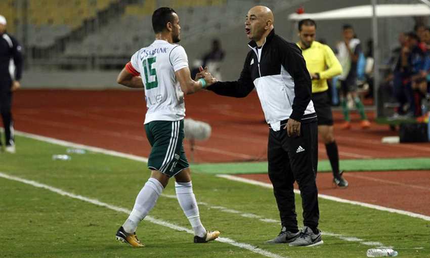 أحمد جمعة يحتفل بهدف المصري في بني عبيد