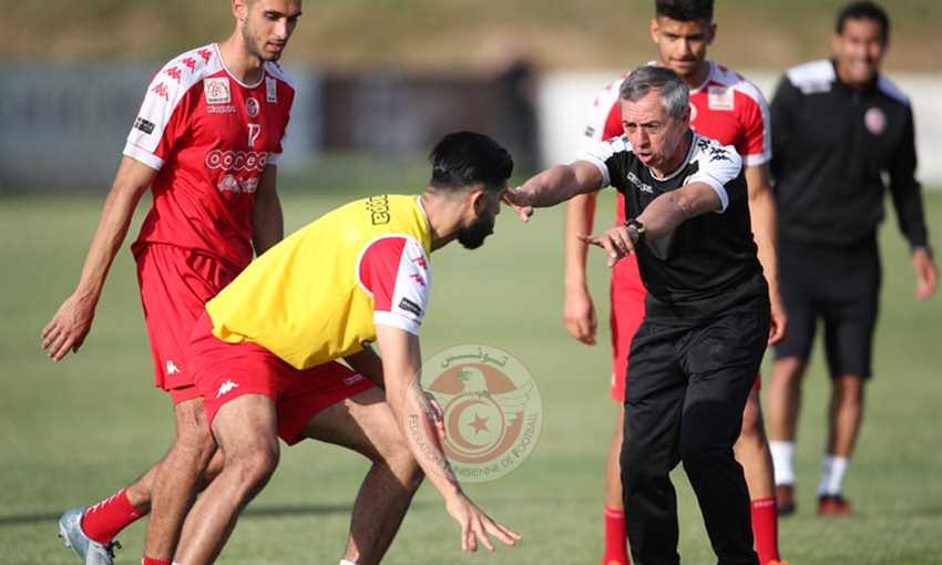 فرجاني ساسي يعود للتدريبات الجماعية - الصورة من الموقع الرسمي لاتحاد الكرة التونسي