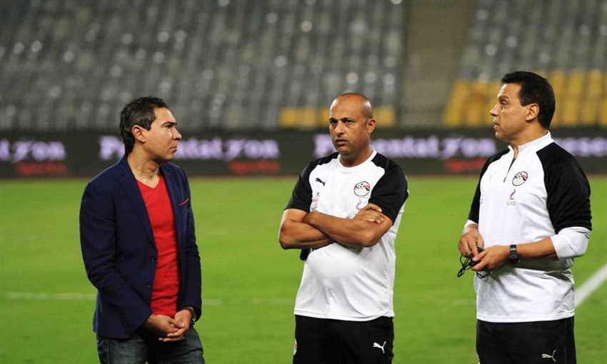 حسام البدري - محمد بركات - طارق مصطفى - الجهاز الفني لمنتخب مصر