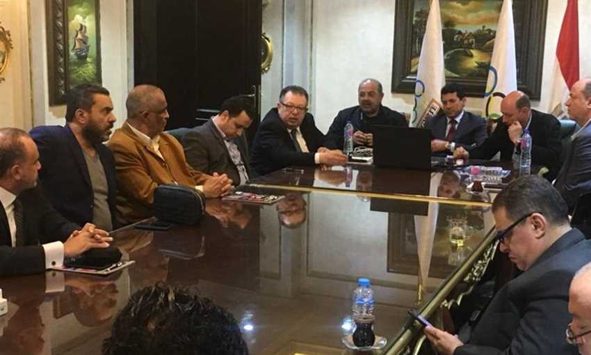 أشرف صبحي وزير الرياضة مع اللجنة الأولمبية المصرية