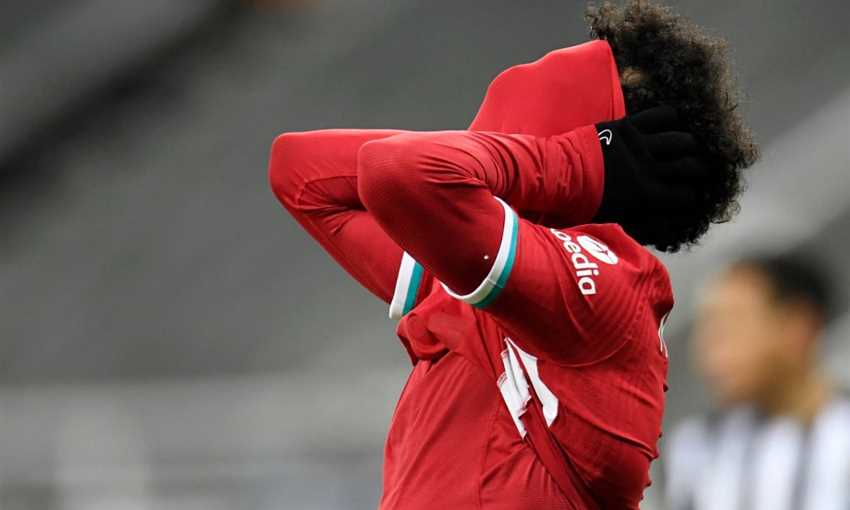 حسرة محمد صلاح مع ليفربول أمام نيوكاسل