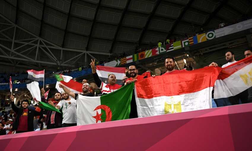 جمهور مصر والجزائر قبل مواجهة الفريقين في كأس العرب