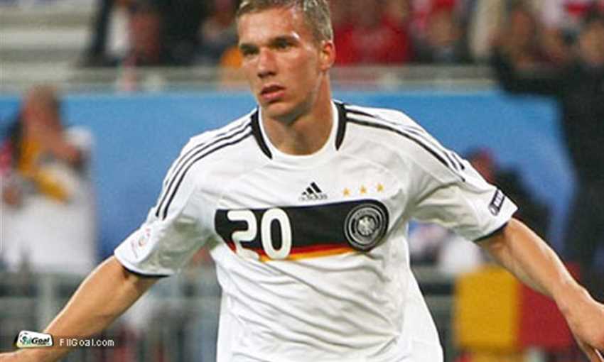 Podolski scored twice
