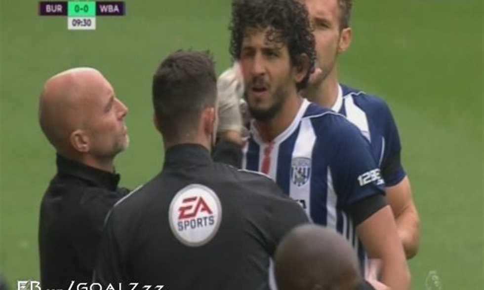 صورة - إصابة حجازي ضد بيرنلي