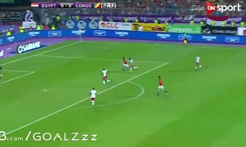 هدف محمد صلاح الأول لمصر في الكونغو
