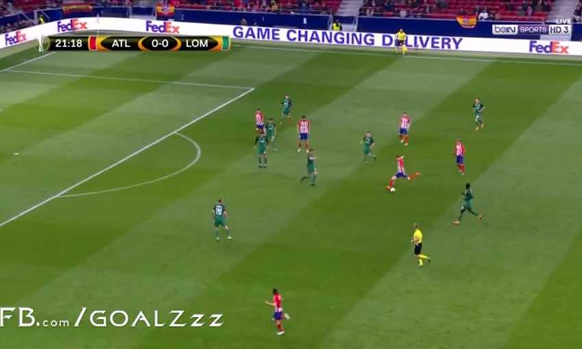 صارووووخ من ساؤول لأتليتكو في مرمى لوكوموتيف