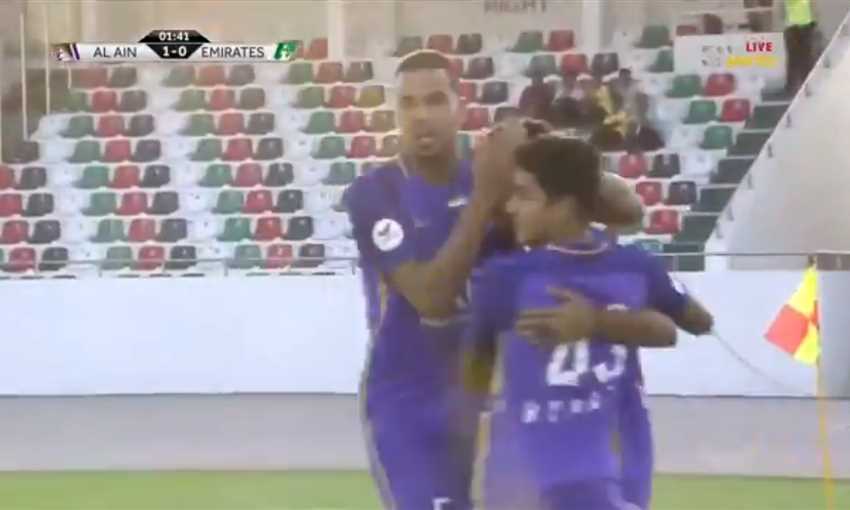 حسين الشحات يفتتح أهداف العين في الموسم الجديد بمرمى الإمارات