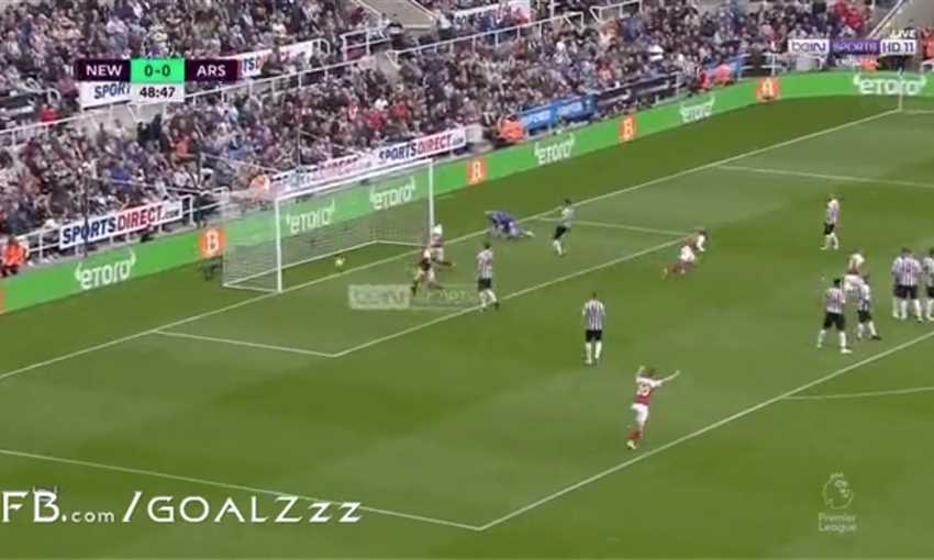 هدف أرسنال الأول في نيوكاسل عن طريق جاكا