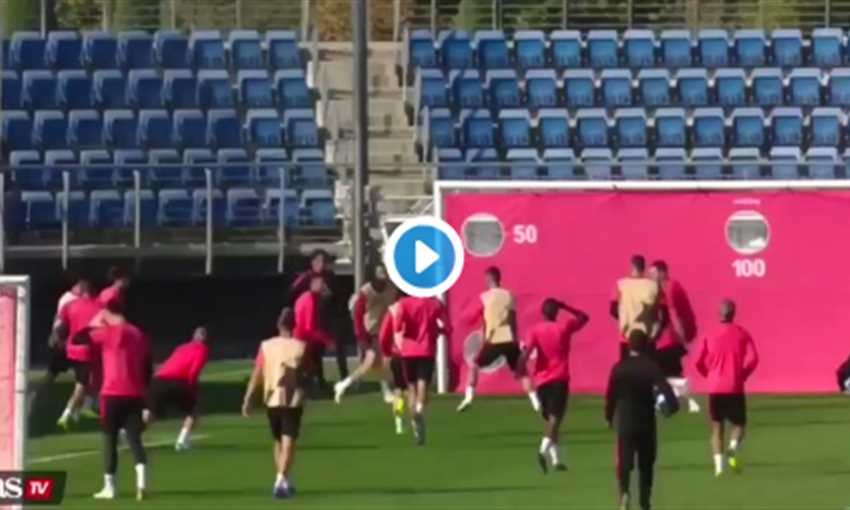 راموس يضرب زميله بالكرة مرتين في تدريبات ريال مدريد