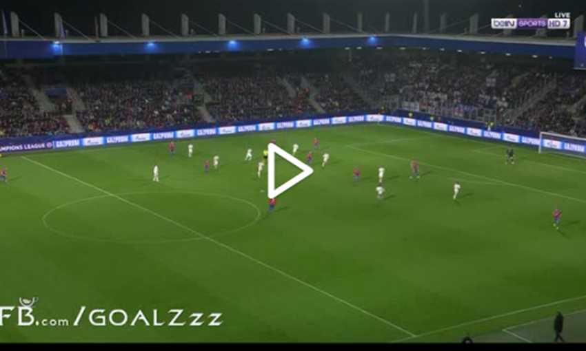 هدف ريال مدريد الخامس في شباك فيكتوريا بلزن بواسطة توني كروس