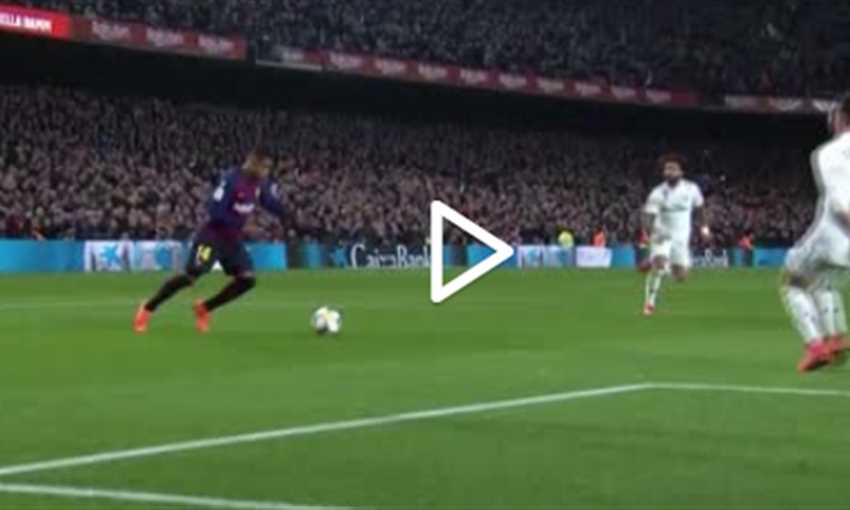 هدف تعادل برشلونة ضد ريال مدريد (كأس الملك)