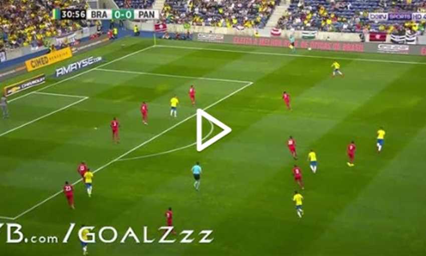 هدفا تعادل البرازيل وبنما 1-1 (مباراة ودية)