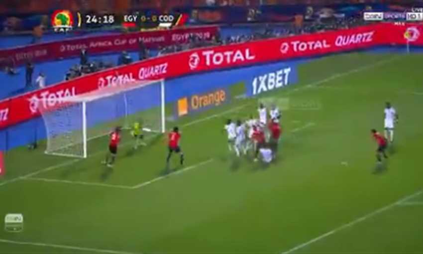 المحمدي جووووول أول لمصر أمام الكونغو الديموقراطية (كأس إفريقيا)