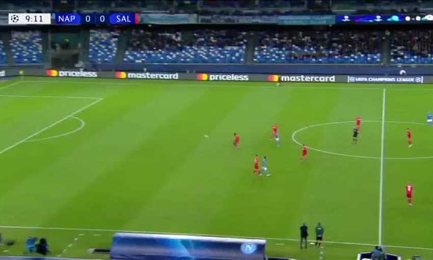 هدفا تعادل نابولي وريد بول سالزبورج 1-1 (دوري أبطال أوروبا)