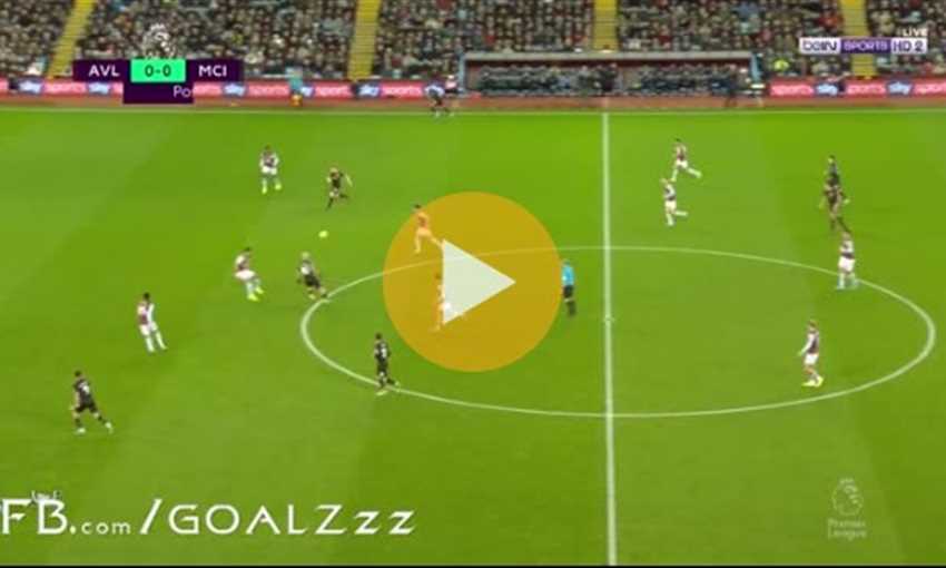 هدف محرز الرائع الأول لـ سيتي أمام أستون فيلا