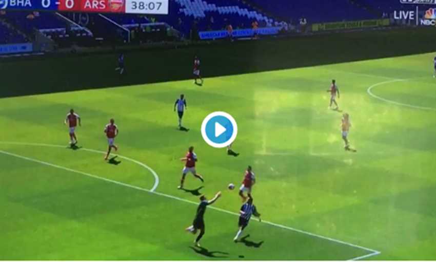 لقطة إصابة لينو القوية مع أرسنال أمام برايتون