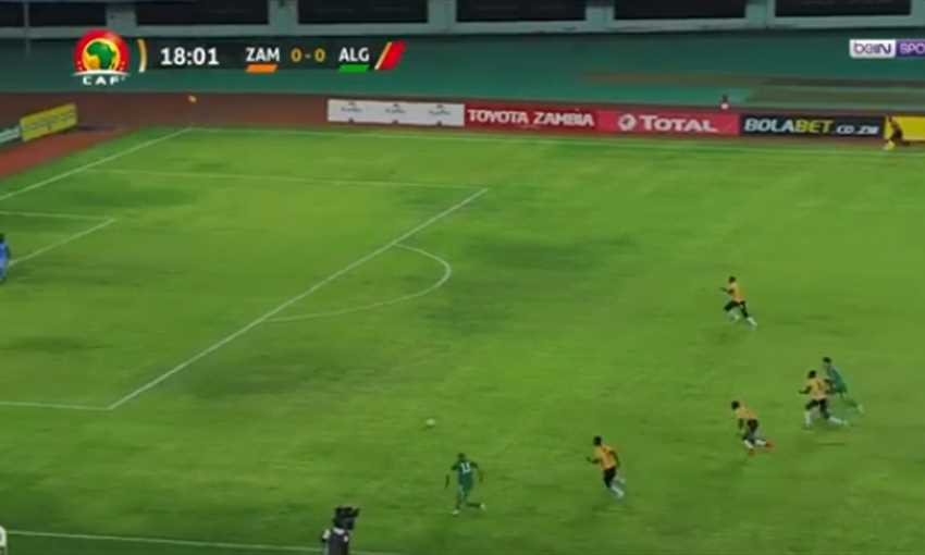 هدف رشيد غزال للجزائر أمام زامبيا