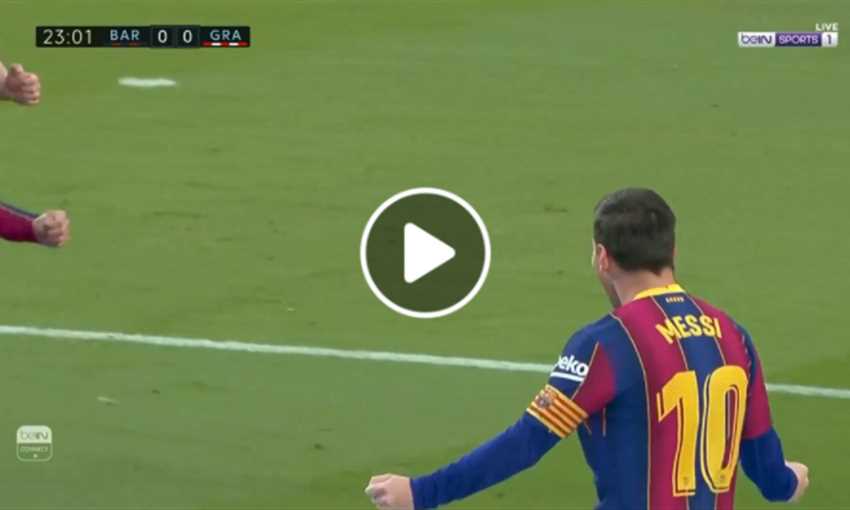 هدف ميسي لـ برشلونة أمام غرناطة