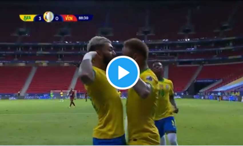 هدف البرازيل الثالث في فنزويلا - جابريال باربوسا (كوبا أمريكا)