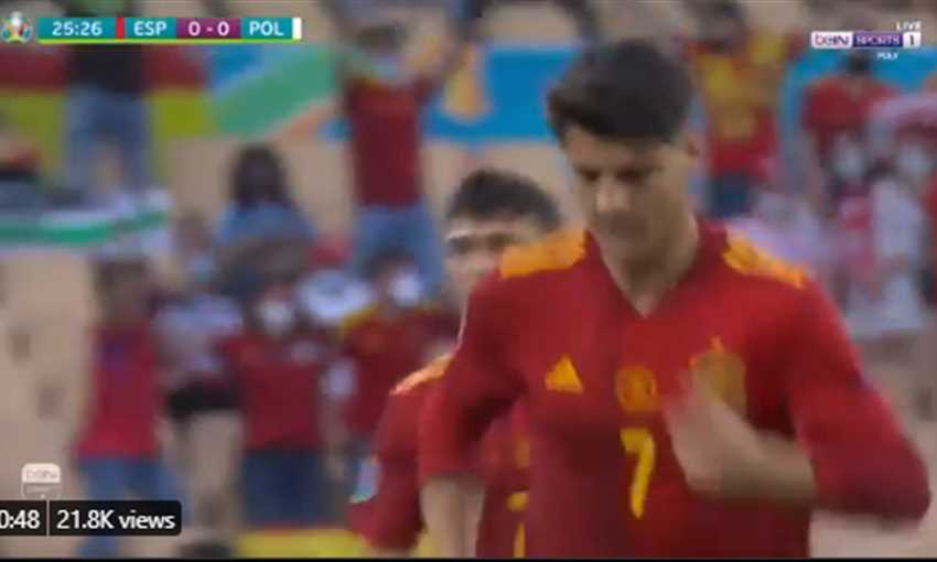 هدف إسبانيا الأول في بولندا - ألفارو موراتا (يورو 2020)