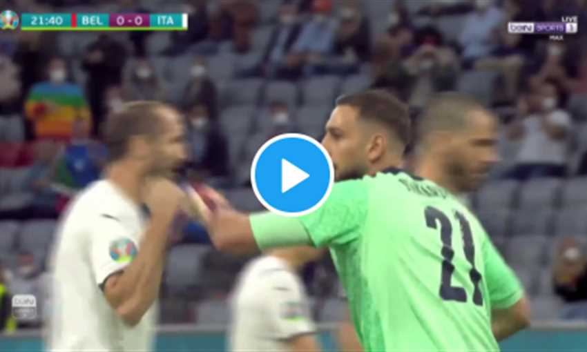 دوناروما يتألق أمام تصويبة دي بروين (يورو 2020)