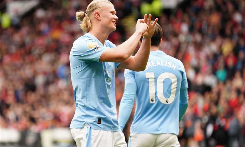 هدف مانشستر سيتي الأول ضد شيفيلد - هالاند (الدوري الإنجليزي)