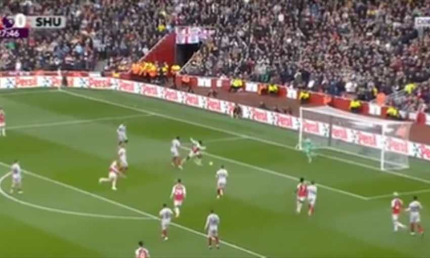 هدف أرسنال الأول ضد شيفيلد يونايتد - نيكيتاه (الدوري الإنجليزي)