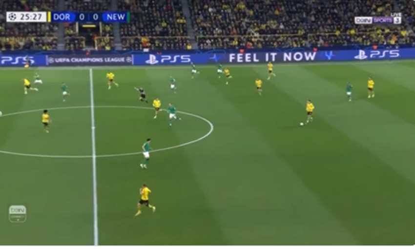هدف دورتموند الأول أمام نيوكاسل - نيكلاس فولكروج (دوري أبطال أوروبا)