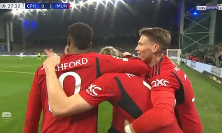 هدف مانشستر يونايتد الأول ضد كوبنهاجن - هويلوند (دوري أبطال أوروبا)