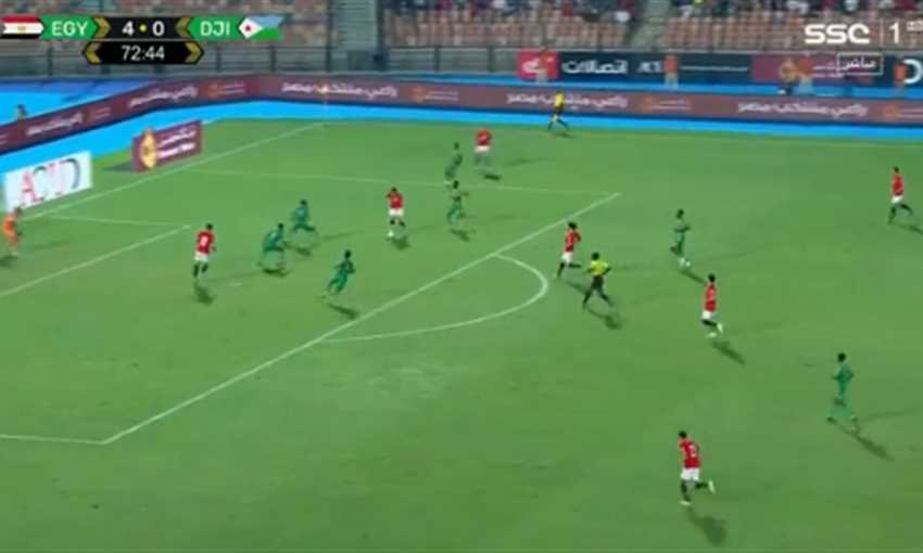 هدف مصر الخامس ضد جيبوتي - مصطفى محمد (تصفيات كأس العالم)