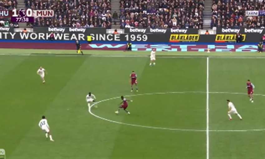 هدف وست هام الثاني ضد مانشستر يونايتد - محمد قدوس (الدوري الإنجليزي)