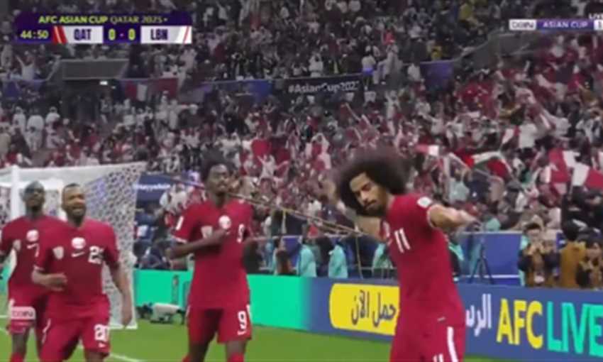 هدف قطر الأول ضد لبنان - أكرم عفيف (كأس آسيا 2023)
