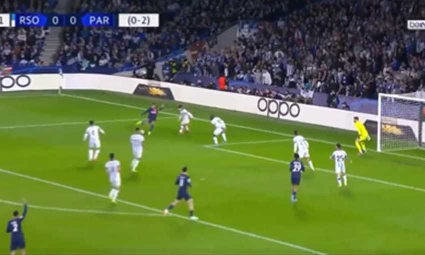 هدف باريس سان جيرمان الأول ضد سوسيداد - كيليان مبابي (دوري أبطال أوروبا)