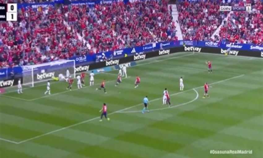 هدف أوساسونا الأول في ريال مدريد (الدوري الإسباني)