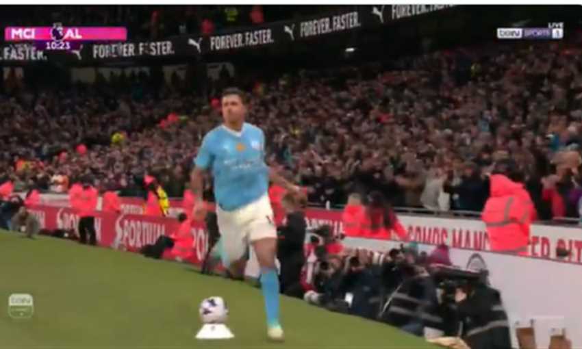 هدف مانشستر سيتي الأول ضد أستون فيلا - رودري (الدوري الإنجليزي)