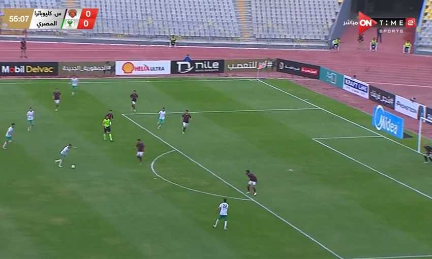 هدف المصري الأول ضد سيراميكا - معتز زدام (الدوري المصري)