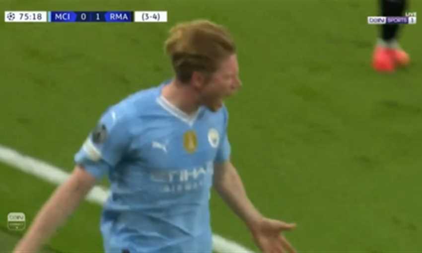 هدف تعادل مانشستر سيتي في ريال مدريد - كيفن دي بروين (دوري أبطال أوروبا)