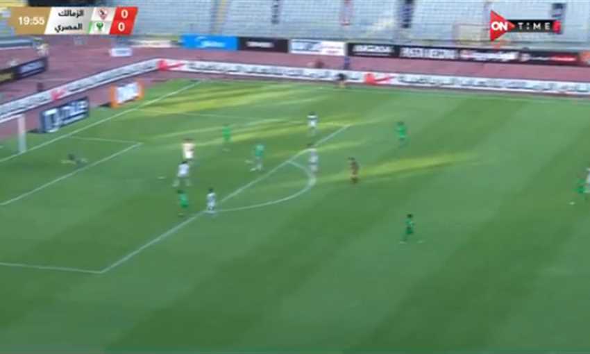 هدف المصري الأول ضد الزمالك - فخر الدين بن يوسف (الدوري المصري)