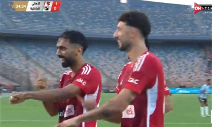 هدف الأهلي الأول ضد الداخلية - وسام أبو علي (الدوري المصري)