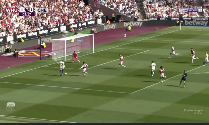 هدف تشيلسي الأول ضد وست هام - نيكولاس جاكسون (الدوري الإنجليزي)