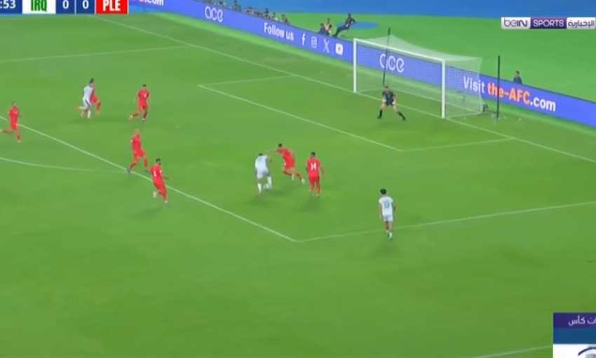 هدف فوز العراق على فلسطين 1-0 (تصفيات كأس العالم)